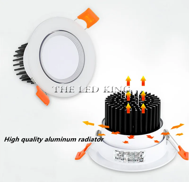 COB LED Downlights Real 3W 5W 9W 12W 110V-240V White Ceiling Spot Lamp 2.2 Inch 55mm 75mm Cut Hole No Flicker Lighting Fixtures