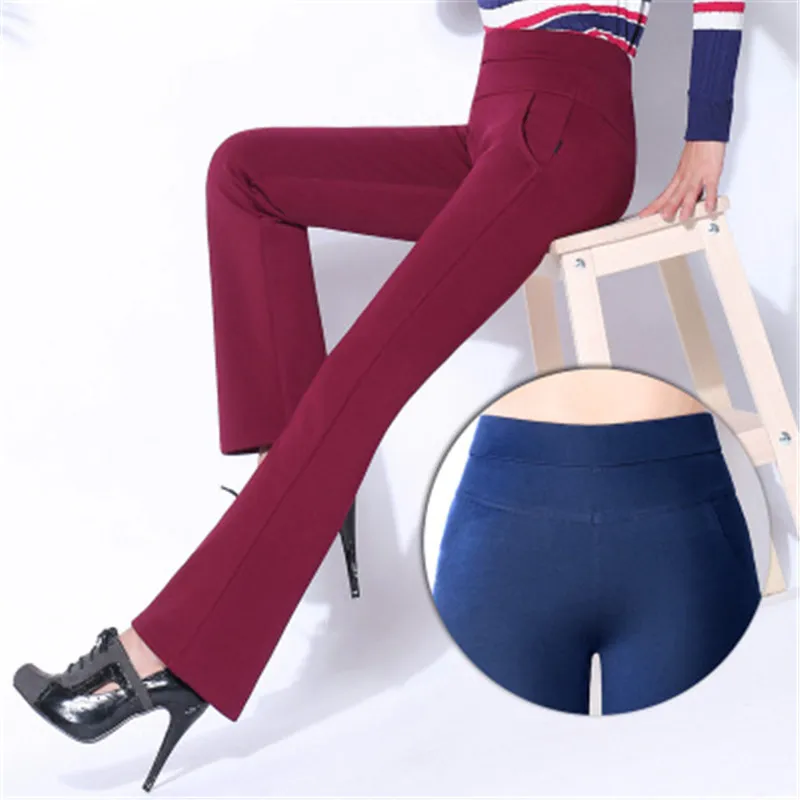Спортивные штаны плюс бархатные женские брюки зимние корейские с высокой талией тонкие прямые толстые рабочие брюки для бодибилдинга женские