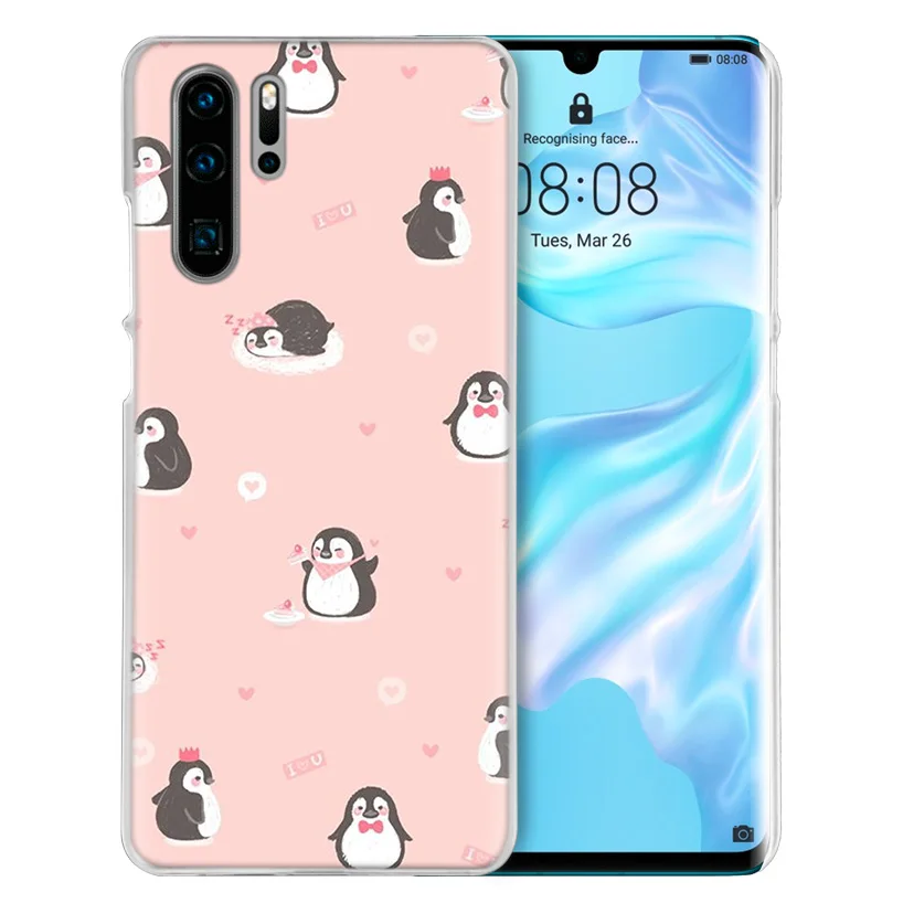 Жесткий чехол для huawei P30 P20 P10 mate 30 20 10 Nova 5 5i Pro Lite P Smart Z Plus Прекрасный Пингвин полярный медведь