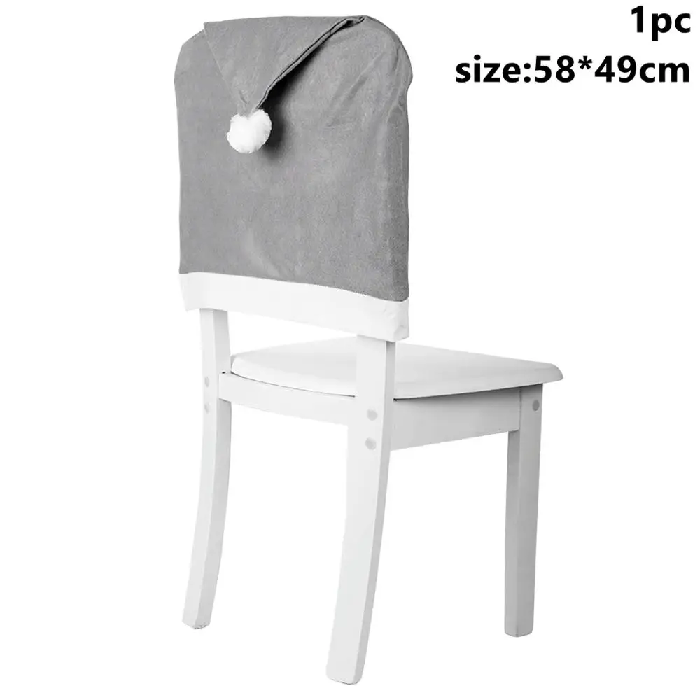 Christmas Chair Cove CHZLL серый Merry Christmas Чехол для стула «Рождество» декор стола чехол на стул для дома Обеденный стол Санта Клаус Снеговик Noel - Цвет: Christmas Chair Cove