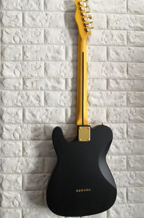 Заводские черные tlr гитарный клен гриф Золотой hardwares желтый в возрасте переплета, индивидуальные! T-11