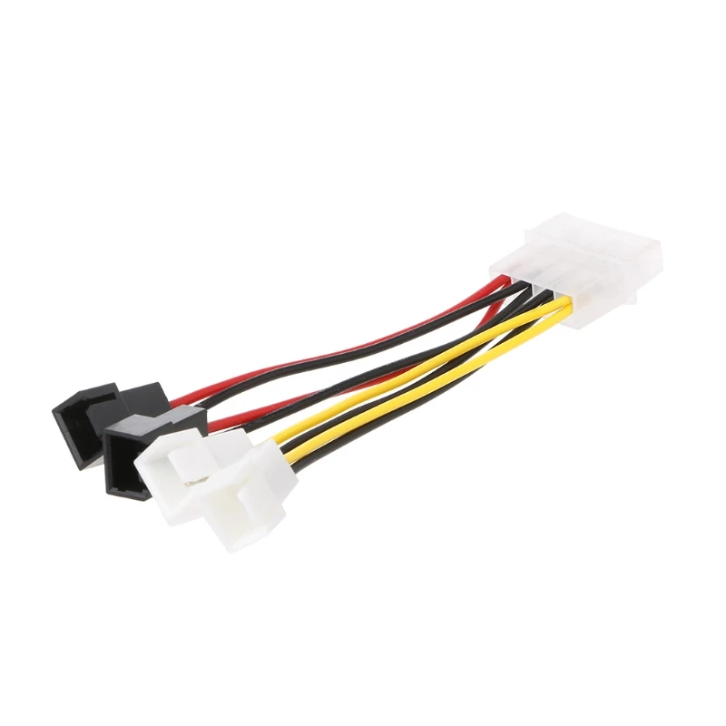 Enhance Cooling Efficiency: IDE Molex to 4x 3-Pin TX3 Fan Adapter Cable Description Image.This Product Can Be Found With The Tag Names Cheap Computer Cables Connectors, Computer Cables Connectors, Computer Office, High Quality Computer Office