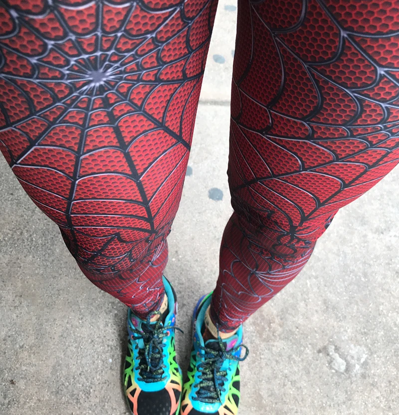Принт Человека-паука, штаны для йоги, женские Уникальные леггинсы для фитнеса, тренировки, спорта, бега, леггинсы, сексуальный пуш-ап, одежда для спортзала, эластичные тонкие штаны