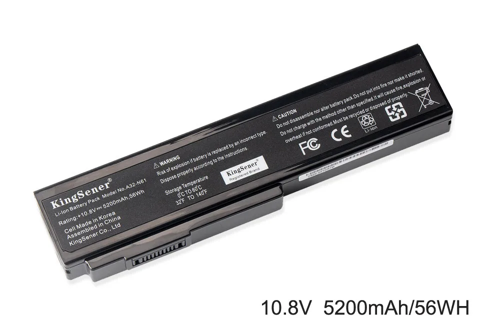 KingSener Корея сотовый A32-N61 Батарея для ASUS N61 N61J N61D N61V N61VG N61JA N61JV M50s N43S N43JF N43JQ N53 N53S N53SV A32-M50 - Цвет: 5200mAh  56WH
