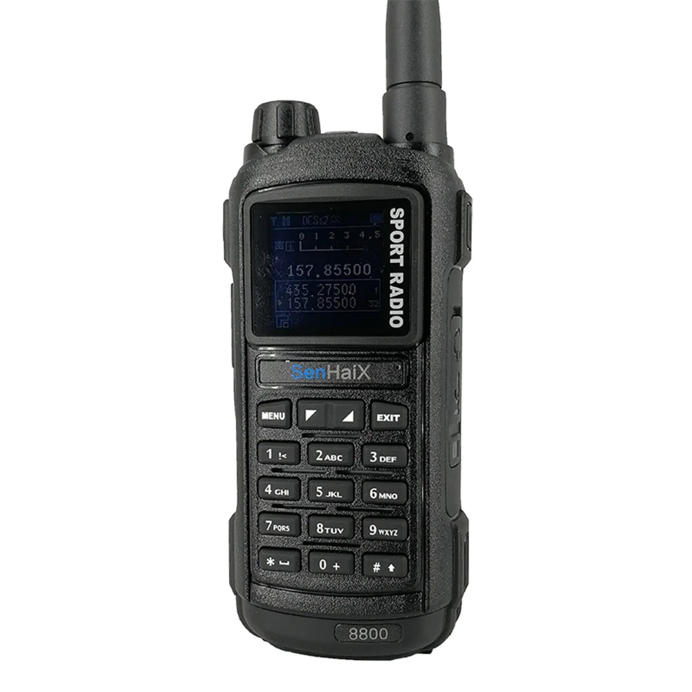 SENHAIX GP8800 ham Walkie Talkie Bluetooth водонепроницаемый ТПУ Bluetooth программируемый светодиодный приемопередатчик с бликами