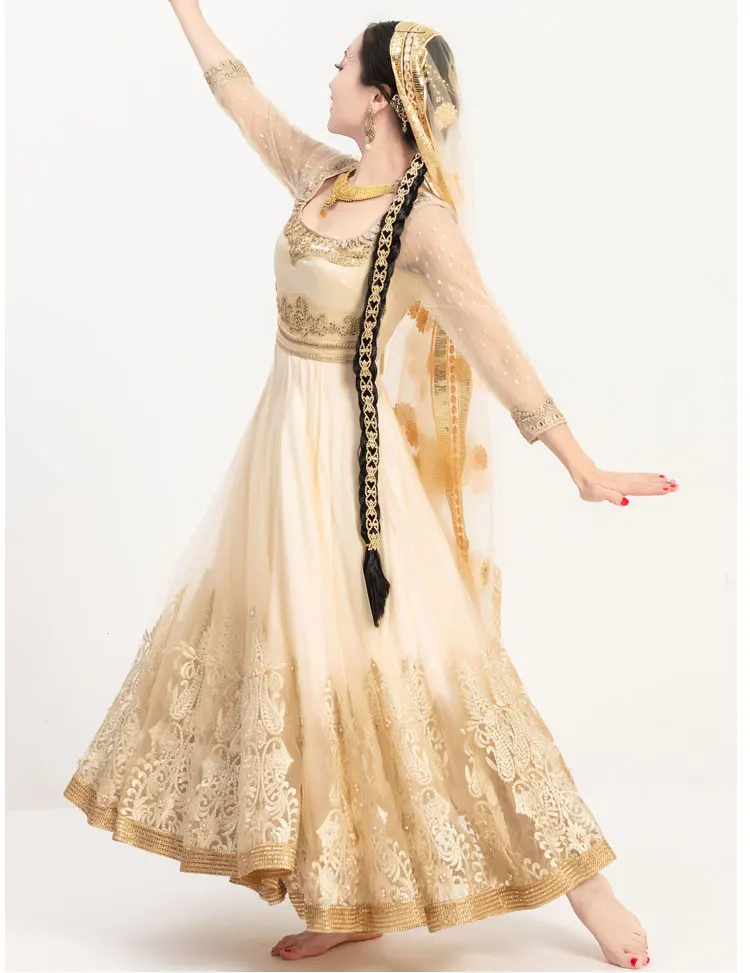 Hand-made India Pakistan Sarees Woman India Anna Performance Dress Woman Embroideried Salwar Kameez Sets indian sari top