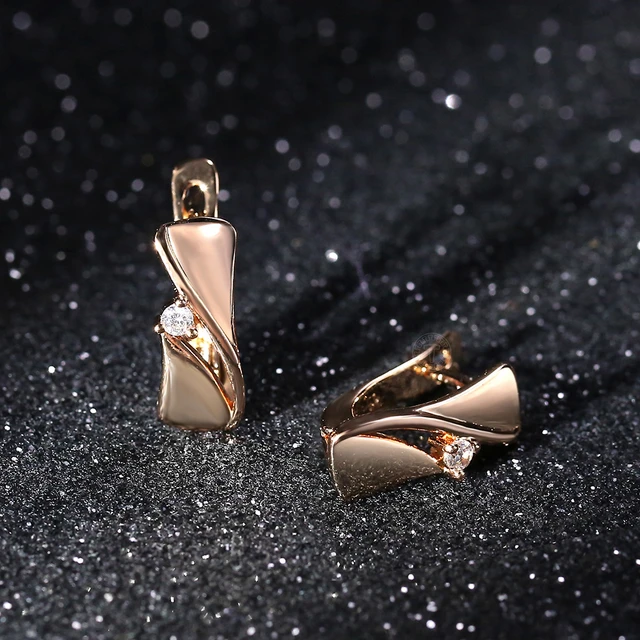 Girl's rose gold earrings