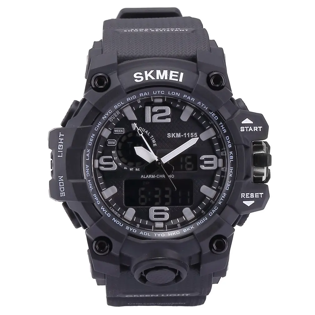 

Lcd Data Display Soft Rubber Watch Band Electronic Wrist Watches Top Brand Round Dial Casual Style Wrist Watches Gifts