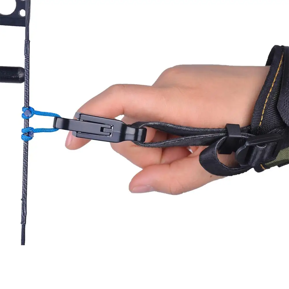 

Wrist Strap Camouflage Canvas Adjustable length Compound Bow Release Designed for Left Right Hand Fit Youth to Adult Archery
