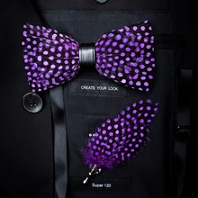 Новинка,, модный мужской костюм ручной работы в горошек, черный, белый, красный, фиолетовый, перо, для родителей и детей, Свадебный комплект с галстуком-бабочкой, подарок