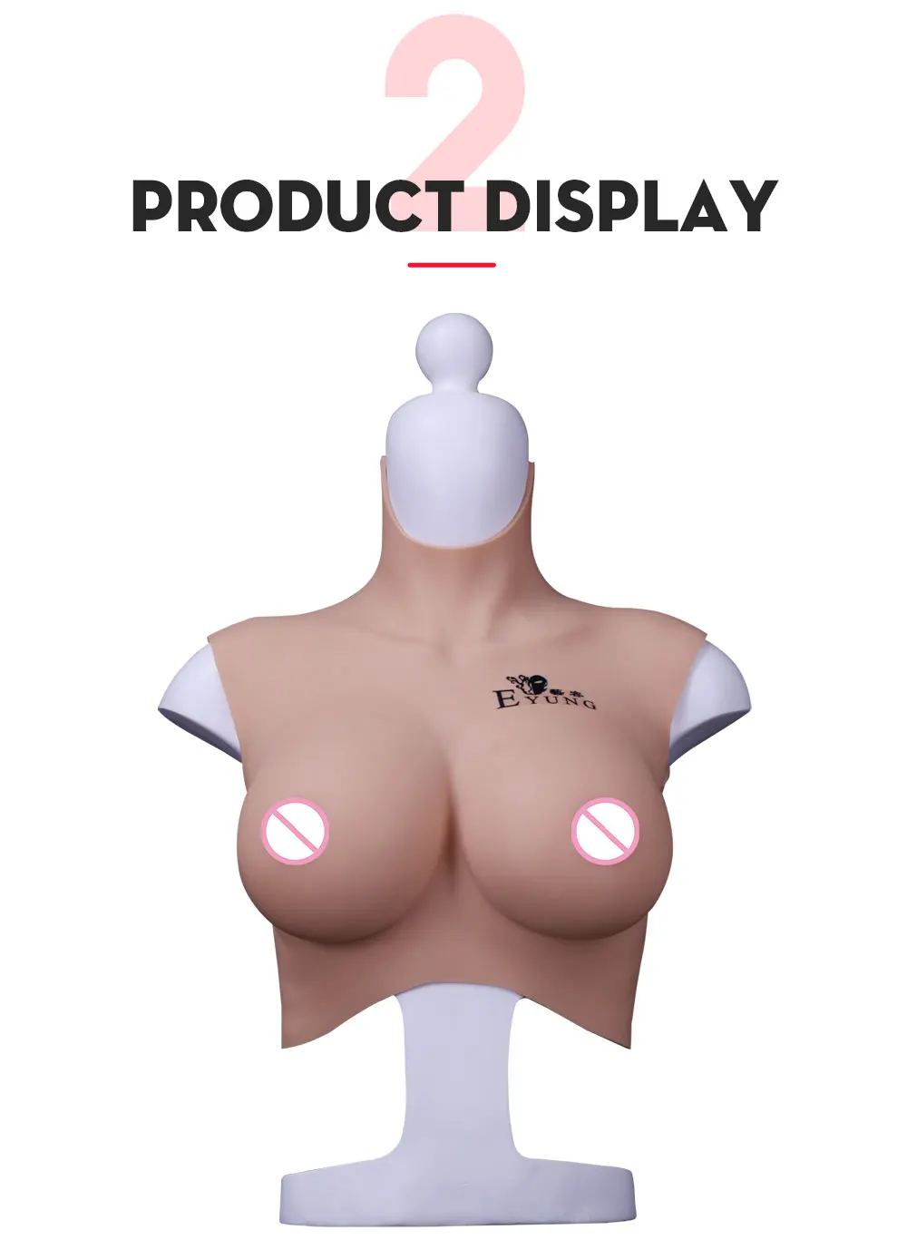 Eyung 7th Generation No Oil Artificial Silicone Breast Forms Fake Boobs Breasts Tits For Above 200kg Crossdresser Drag Queen (2)