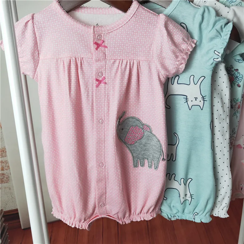 Summer Baby Rompers Baby Girls Clothing 100% Cotton Newborn Boy Clothes Infant Jumpsuits Short Sleeve Kids Clothes