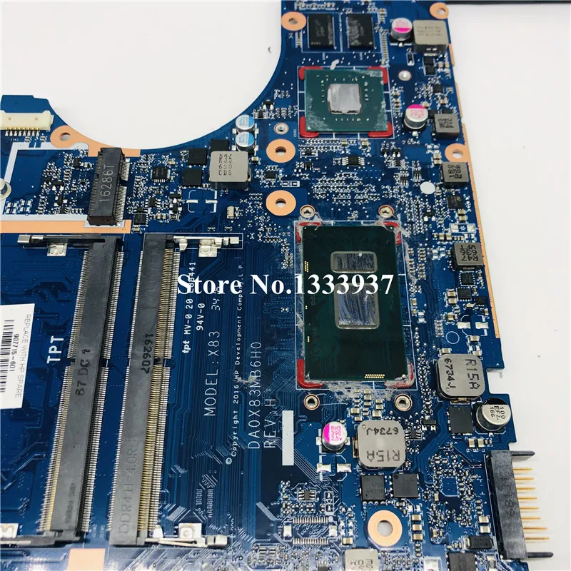 awesome  DA0X83MB6H0 Mainboard For HP 450 G4 470 G4 Laptop motherboard SR2ZV I7-7500U 907715-601 907715-001 