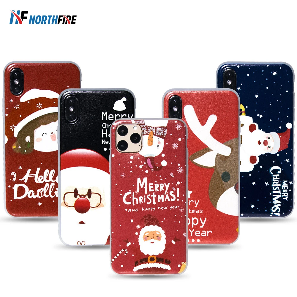

Christmas Case For iPhone 11 Pro Max 11 Pro 11 Soft TPU Back Cover Case For iPhone X XS Max XR XS 7 8 6S 6 Funda Coque Cases