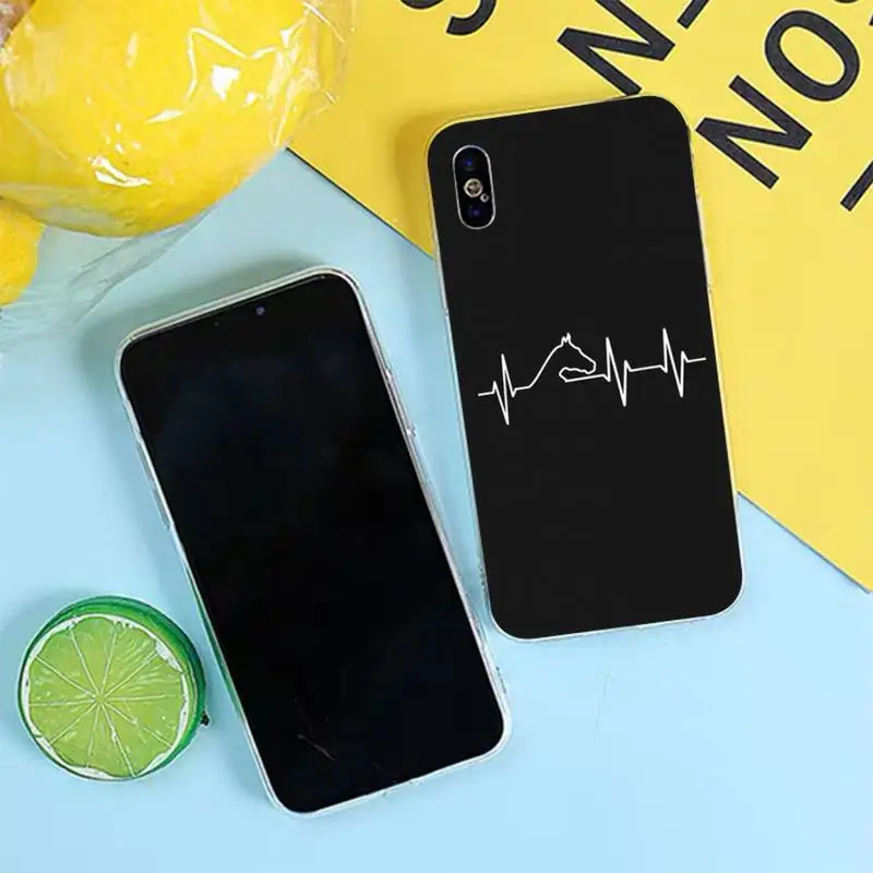 Horse Pony Horse Heartbeat Phone Case for iphone 13 8 7 6 6S Plus X 5S SE 2020 XR 11 12 pro XS MAX Horse Pony Horse Heartbeat Phone Case for iphone 13 8 7 6 6S Plus X 5S SE 2020 XR 11 12 pro XS MAX