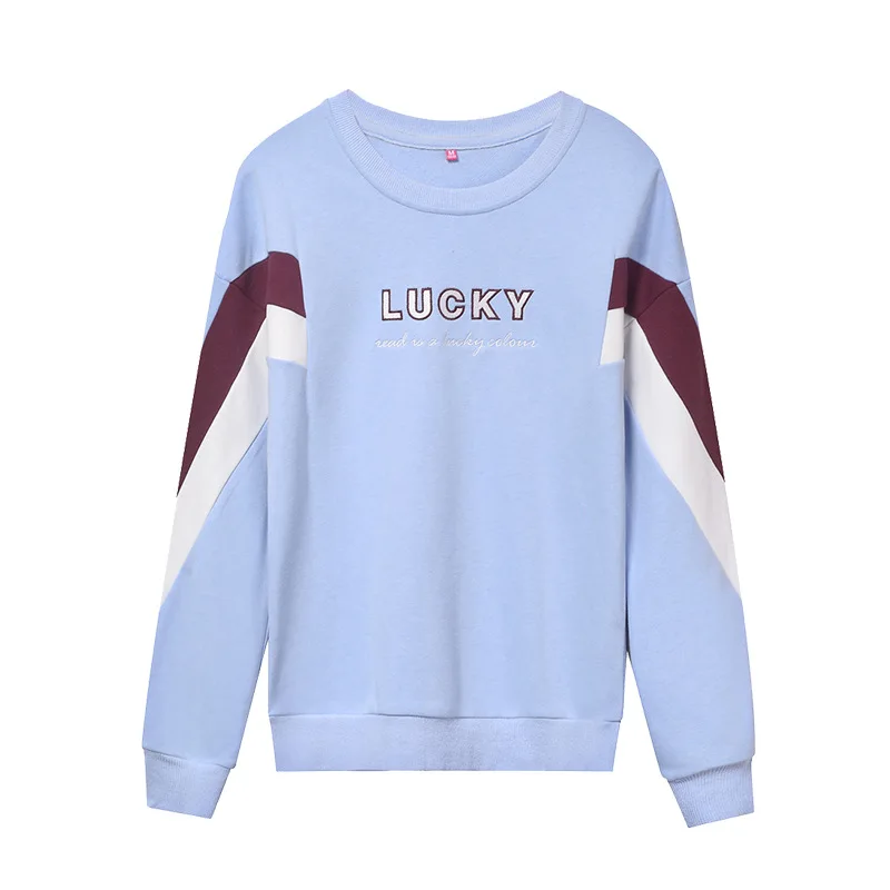Light Blue Подходящая футболка для всей семьи; сезон осень; хлопковые свитшоты с вышитыми буквами для мамы, папы и ребенка; парные наряды - Цвет: Light Blue