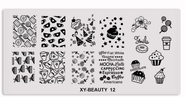 1 Pcs Mixed Design Line Animals Stainless Steel Nail Stamping Plates Rectangular Image Template DIY Manicure Stencils Tools XY-BE 12