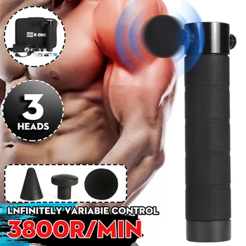 

Massage Guns 3 Heads Electric Percussion Muscle Massager AC110-240V 3800r/min Fascia Deep Vibrating Relaxing Massage Therapy