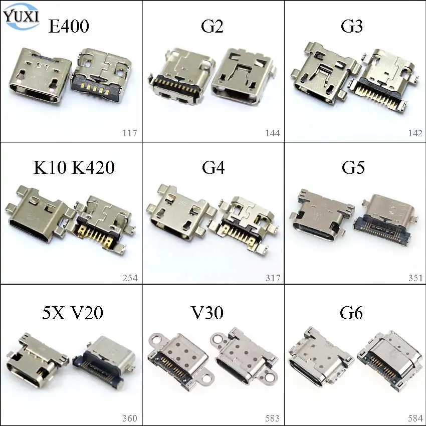 1 шт. для LG E400 G2 G3 G4 K10 K420 V10 V20 V30 G5 H868 G6 Neuxs 4 5X Micro USB коннектор зарядного порта разъем |
