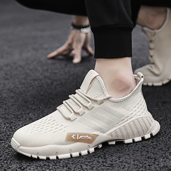 

Leisure shoes Soft bottom New Spring Autumn Casual Shoes Sneaker Trendy Comfortable Mesh Fashion Lace-up Adult Men Shoes