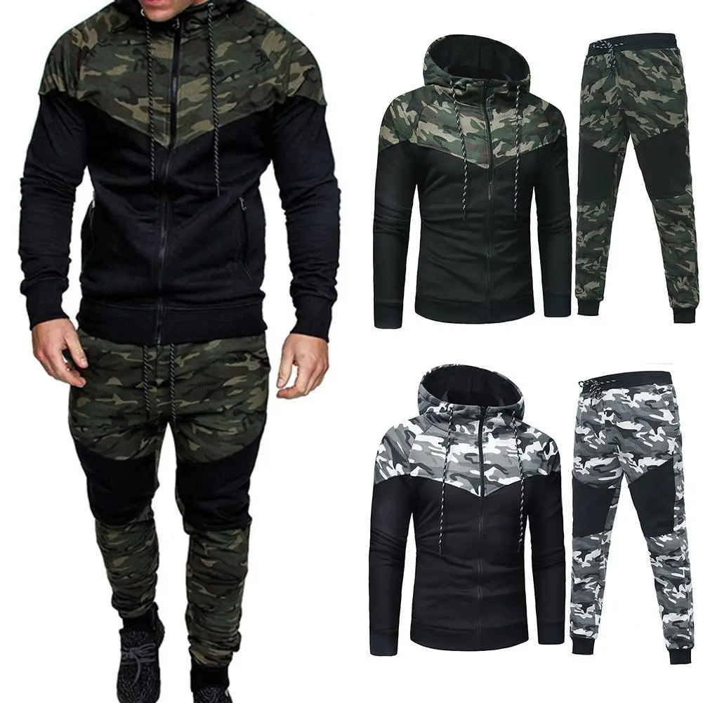 New Winter Tracksuits Men Set Thick Fleece Hoodies+Pants Suit Zipper Hooded Sweatshirt Sportswear Male Hoodie Sporting Suits | Мужская