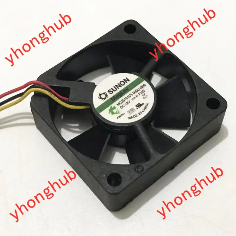 SUNON MC35101V1 000U G99 DC 12V 0 72 W 35x35x10mm 3 проводной Вентилятор охлаждения