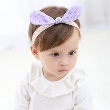 Коллекция года, Детская резинка для волос с кроличьими ушами, головной убор для новорожденных девочек возрастом до года, аксессуары для волос, детская лента для волос принцессы