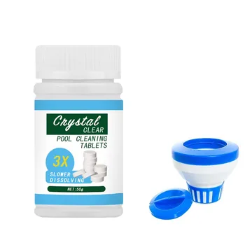 

50 Pcs Pool Cleaning Tablet Effectively Guard Against Bacteria Blgae And Other Organism or Swimming Pool Tub Spa Piscina Multifu