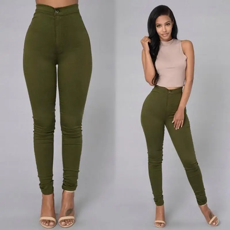 ZOGAA Pants New Office Style Pocket Skinny High Waist Harem Pants Women Summer Casual High Elastic Waist Slim Fit Pencil Pants