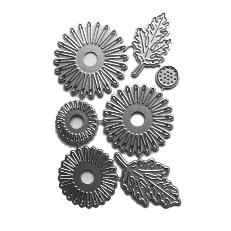 Sunflowers Metal Cutting Dies Stencil Scrapbooking DIY Album Stamp Paper Card Embossing Decor Craft | Дом и сад