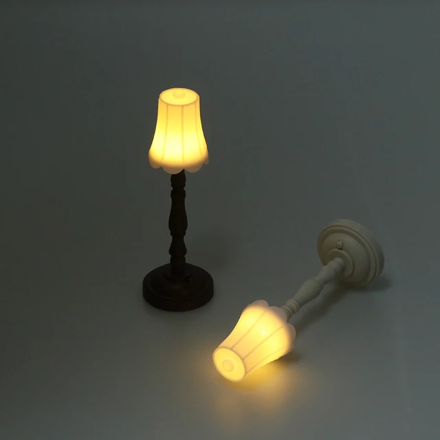 1:12 Dollhouse Miniature Floor Lamp LED Light Dollhouse Furniture Toy For Dollhouse Decals New 4
