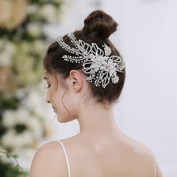 

TRiXY H254-S Wedding Hair Vine Bridal Headpiece Wedding Crystal Headband Luxury Tiara Crystal Headpiece Bridal Hair Accessories