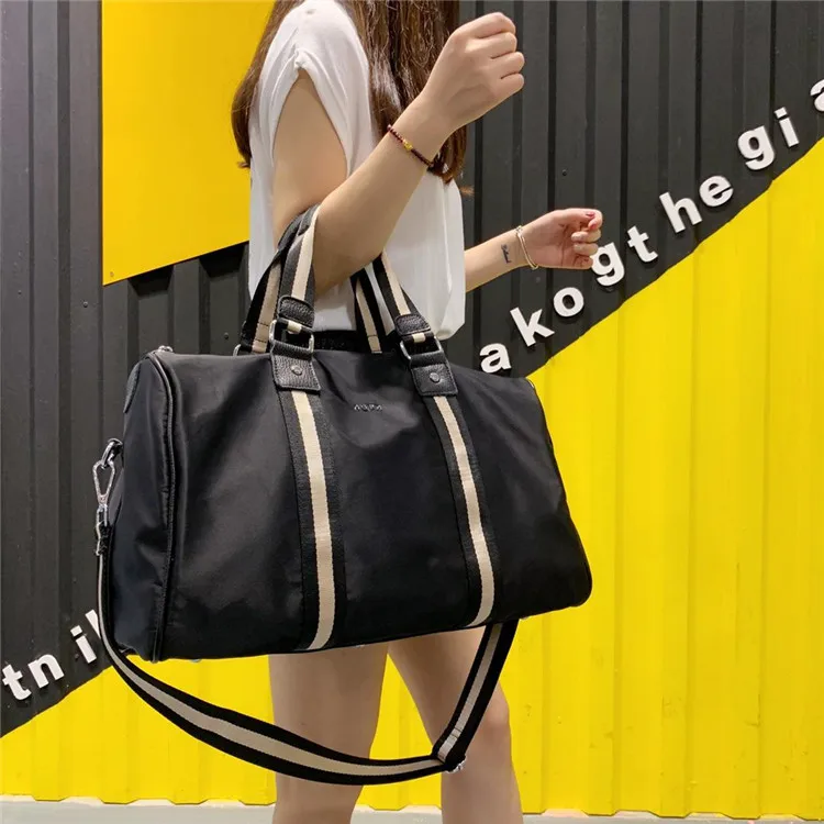 

2019 New Style Shoulder Bag Korean-style Stripes Nylon Cloth Leisure Bag Large Bag Pillow Bag-Shoulder Bag WOMEN'S Bag