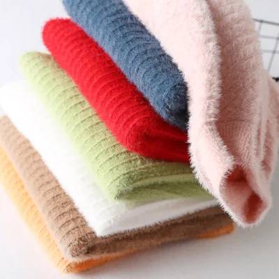 Autumn and winter new girls soft cashmere sweater solid color round neck pullover comfortable shirt big children's sweater