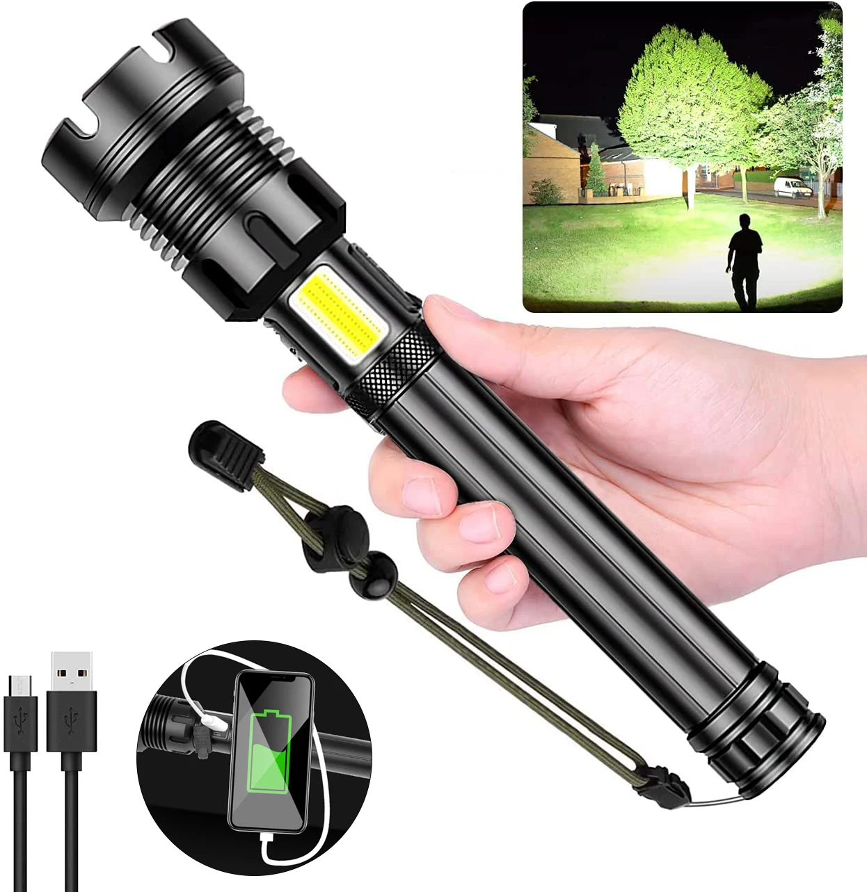 Camping & Hiking Equipment Powerful Zoom 950000LM T6 LED Headlamp