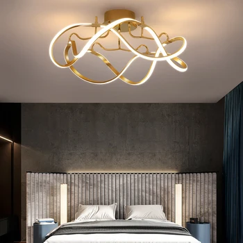 

LED Modern Golden Belt LED Lamp.LED Light.Ceiling Lights.LED Ceiling Light.Ceiling Lamp For Foyer Bedroom