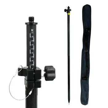 

New Telescopic Carbon Fiber Prism GPS Pole Total Station Surveying Double Scale