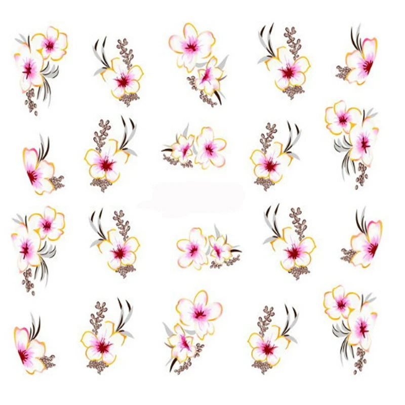 3Sheet Mixed Design Nail Art Stickers Water Decal Flower Nail Stickers DIY Manicure Watermark Accessories Nail Art Decorations