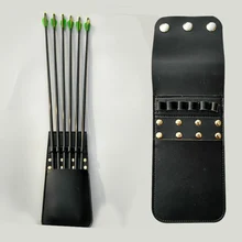 Кожаный Прочный портативный колчан задний карман с возможностью загрузки 6 стрел держатель брюк мешок