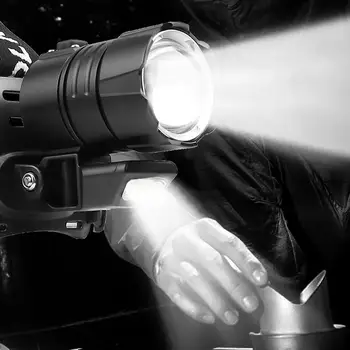 LED Camping Headlamp - USB Rechargeable Outdoors, Hunting, Hiking, Fishing, Headlight Torch XHP90 Head Flashlight Torch Lamps 4