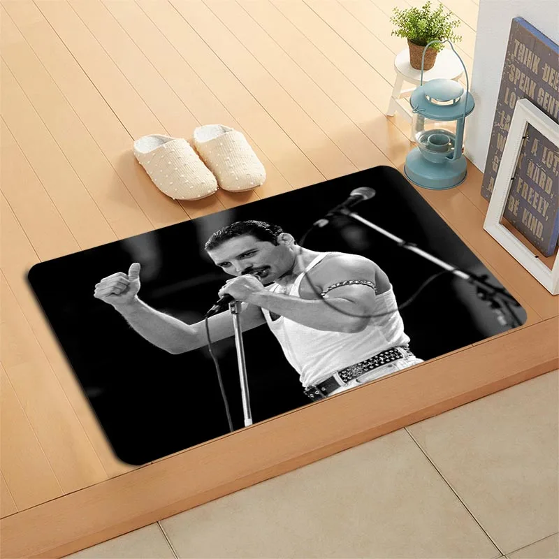Пользовательские Freddie Mercury коврик пол/ванна/кухня/пляж фланель губка ткань 3D печатных мохнатые украшения для спальни - Цвет: 1