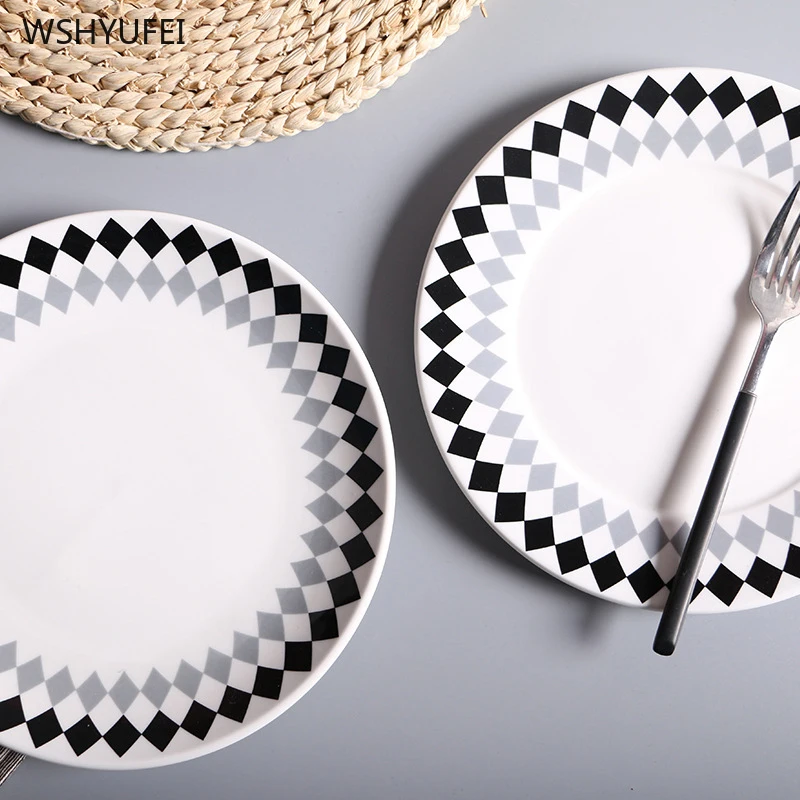 2 шт. прямые продажи плоская тарелка Алмазный креативный стейк Западный поднос для завтрака паста десерт блюдо посуда Рождественский подарок поднос для еды