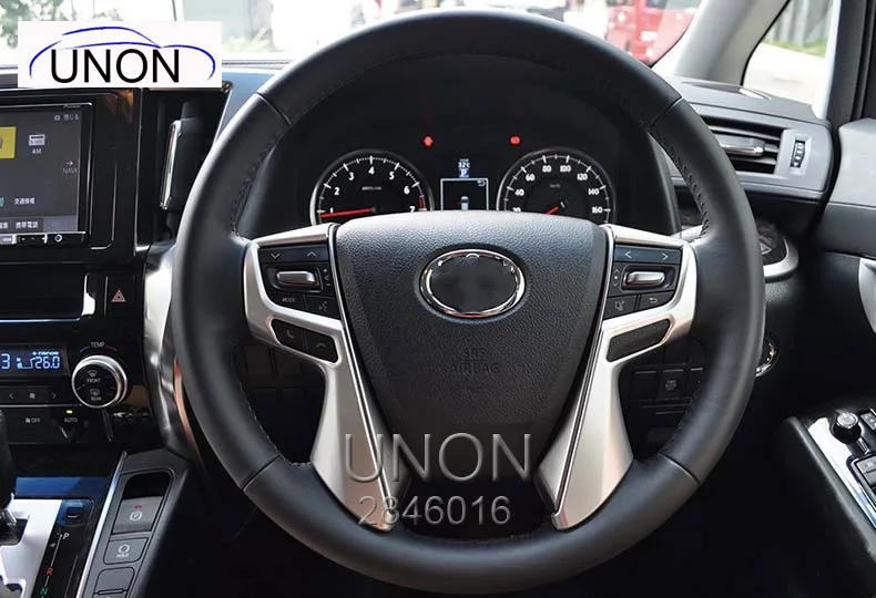 Подходит для Toyota Alphard Vellfire ABS хром рулевое колесо Кнопка крышка под давлением протектор Аксессуары 2 шт./компл