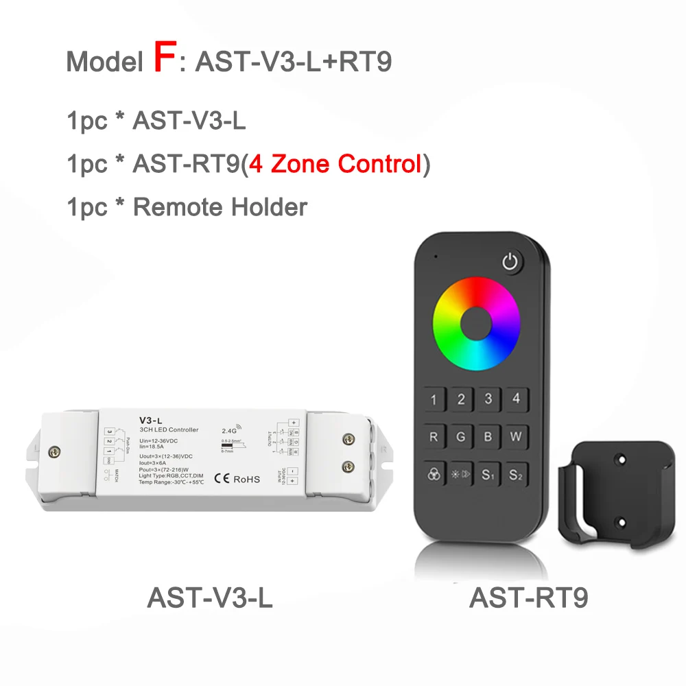 12 В Wifi RGB светодиодный контроллер 24 в 36 В DC RF 2,4G беспроводной пульт дистанционного управления умный Wifi контроллер для одноцветной CCT RGB светодиодной ленты - Цвет: Model F