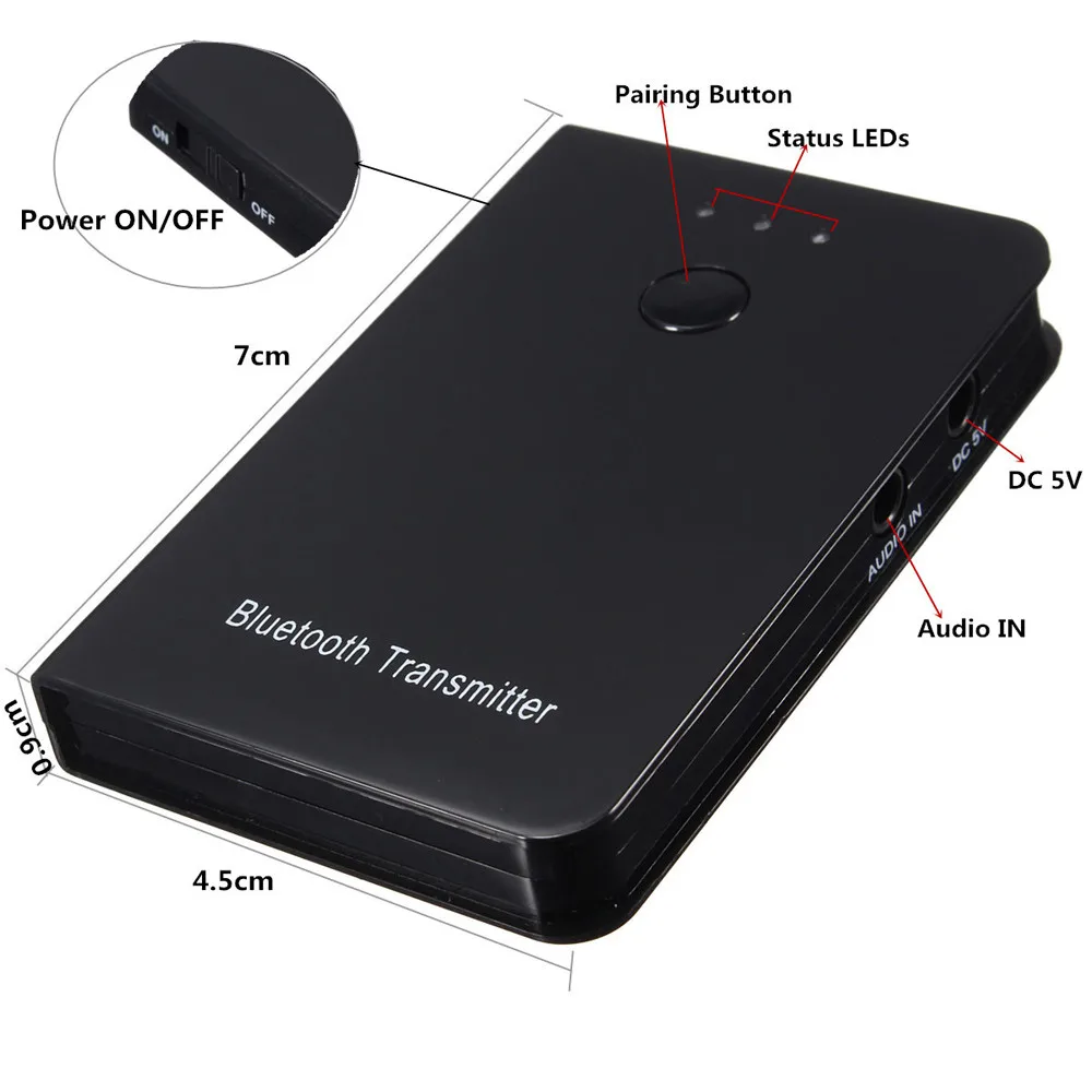Беспроводной Bluetooth адаптер Мини 3,5 мм беспроводной Hi-Fi стерео A2DP Bluetooth аудио приемник адаптер для ПК планшет телефон колонки