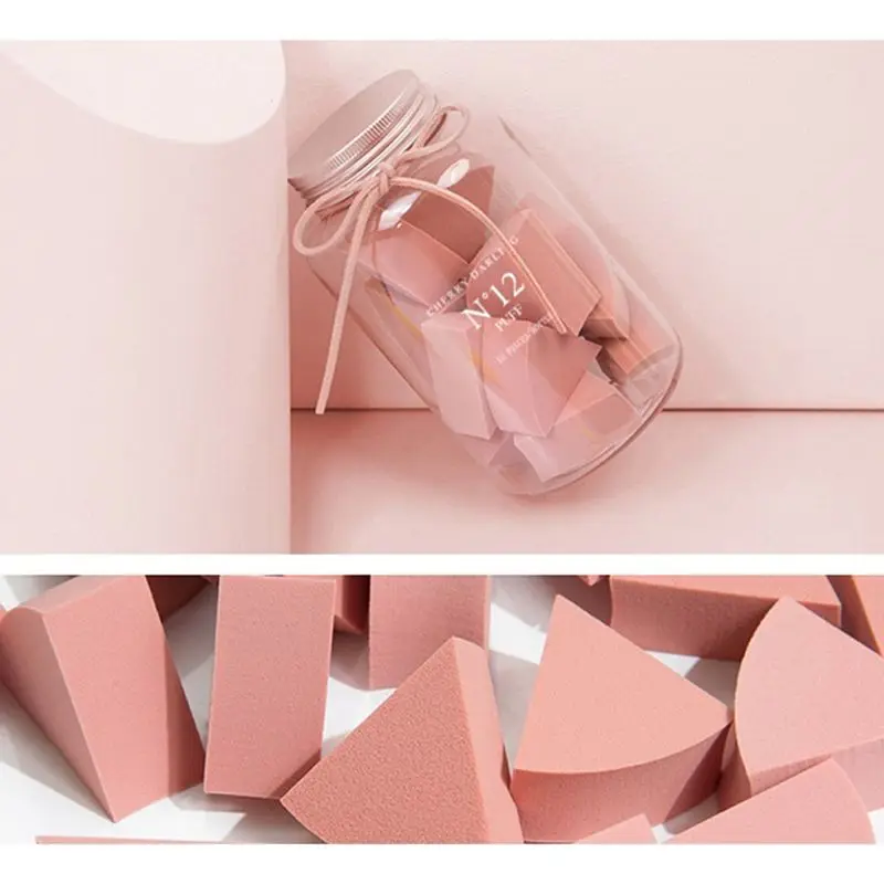 12pcs/bottle Cosmetic Puff Powder Puff Smooth Women's Makeup Foundation Sponge Beauty to Make Up Tools Accessories