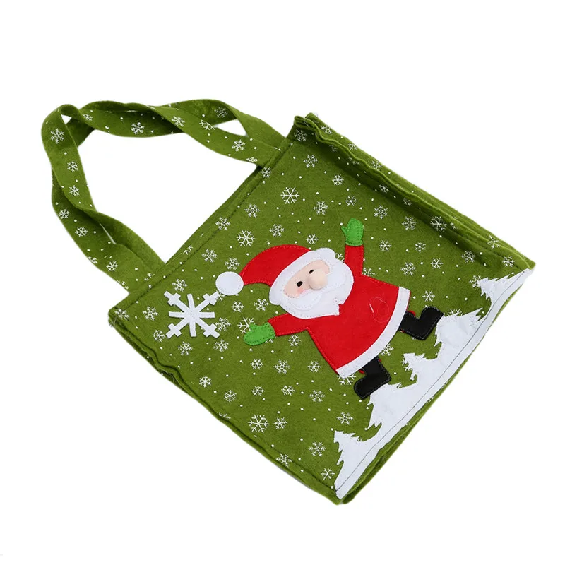 Navidad Decoraciones Para El Hogar Envio Gratis Санта Клаус подарочные сумки веселые рождественские сумки для конфет чулки рождественские конфеты - Цвет: Green