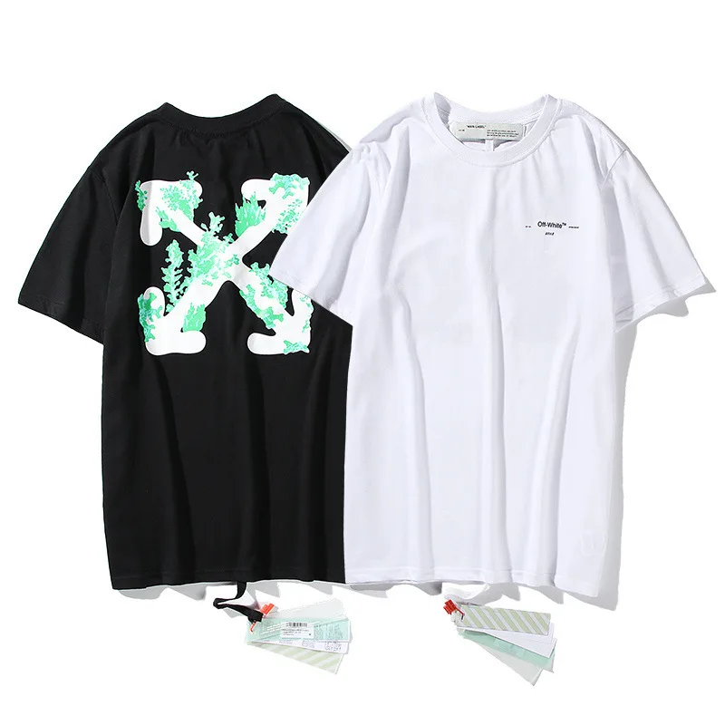 

2020 European and American summer new style OW fashion brand spirit guy pure cotton comfortable simple large size short-sleeved
