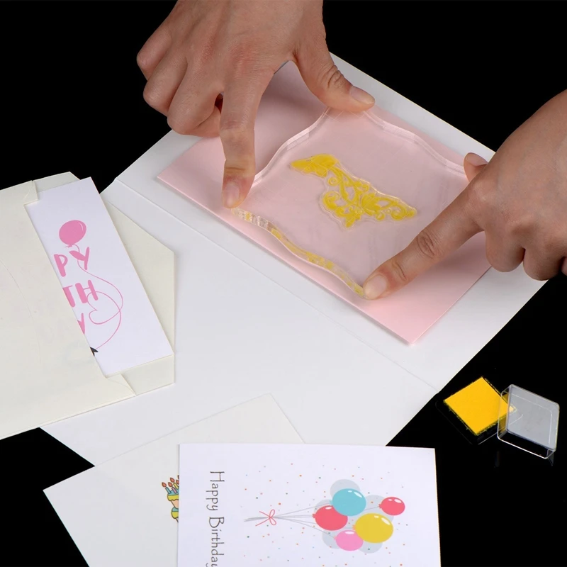 4 шт./компл. марки Pad инструменты DIY штамп акриловый блок зарядного устройства с сетки сцепление для прозрачные наклейки Скрапбукинг ручной работы штампов