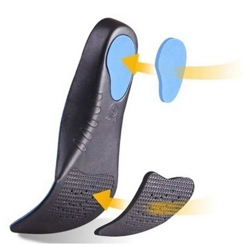 2020 Unisex Orthotic Arch Support Sport Shoe Pad Sport Running Gel Insoles Insert Cushion For Men Women Foot Care Shoes Pad